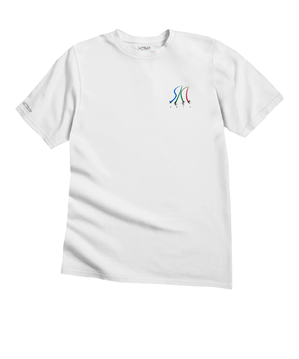 Vail Resort Ultimate Ski - White Short Sleeve Crewneck T-Shirt - Image 4