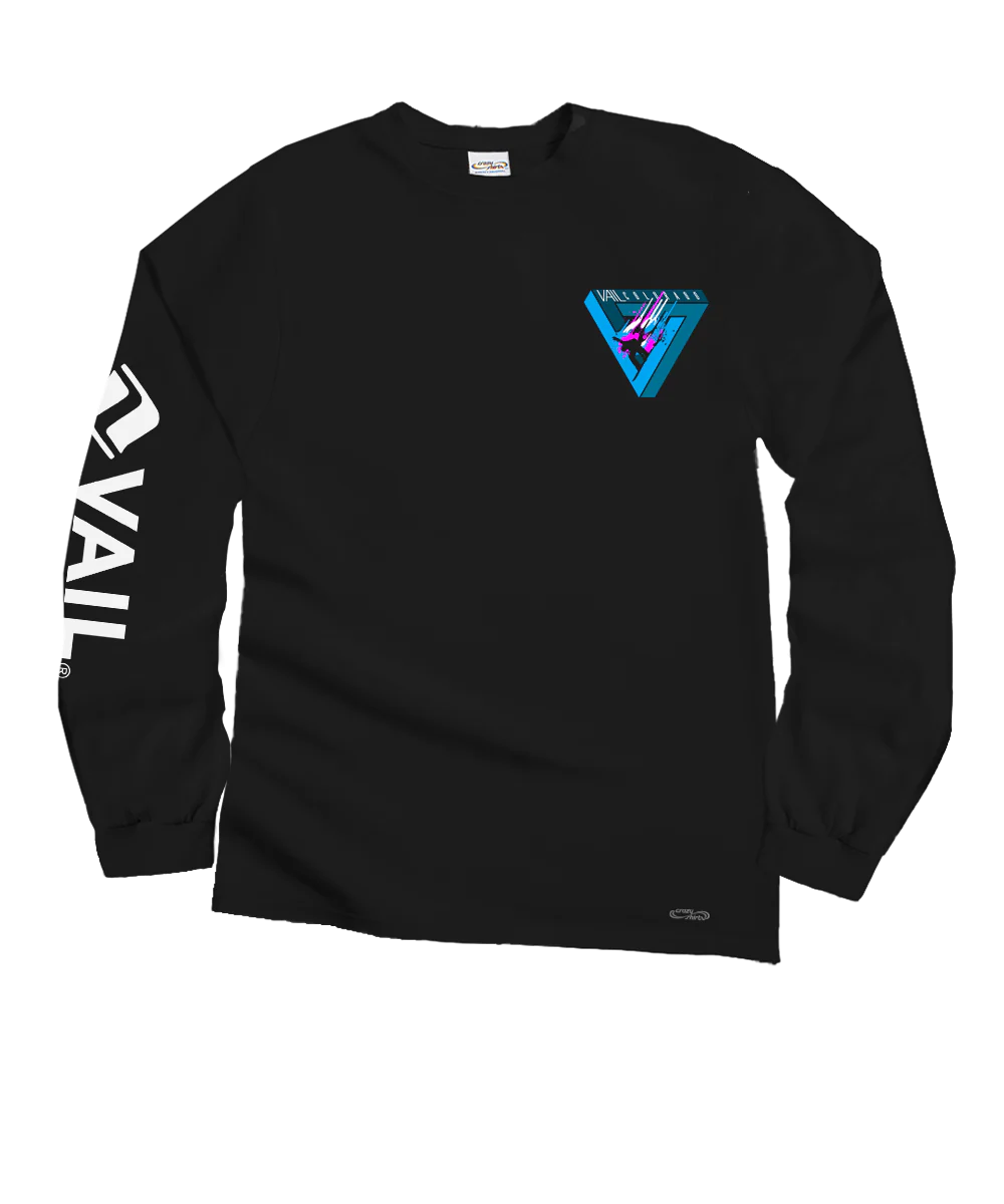 Vail Resort Vail Triangle - Black Long Sleeve Crewneck T-Shirt - Image 4