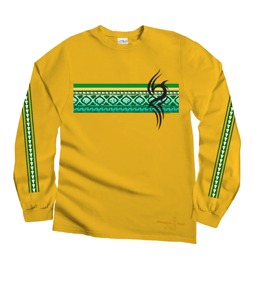 Veke Band - Pineapple Dyed Long Sleeve Crewneck T-Shirt