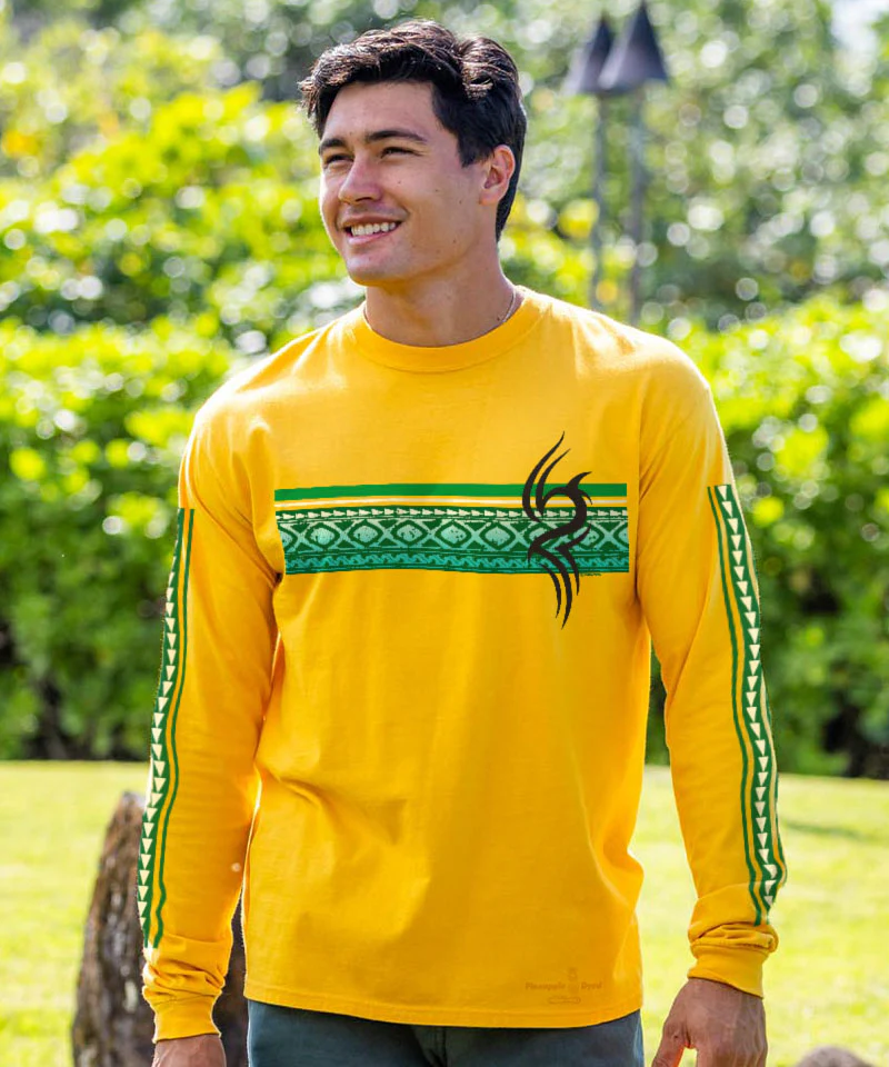 Veke Band - Pineapple Dyed Long Sleeve Crewneck T-Shirt - Image 2