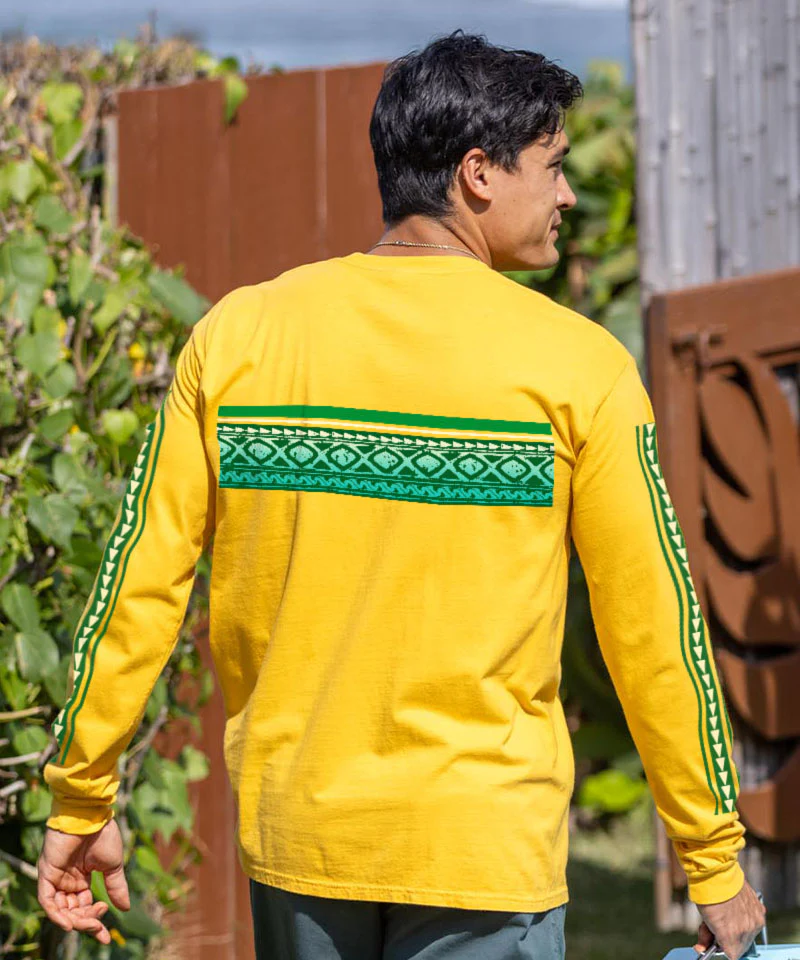 Veke Band - Pineapple Dyed Long Sleeve Crewneck T-Shirt - Image 3