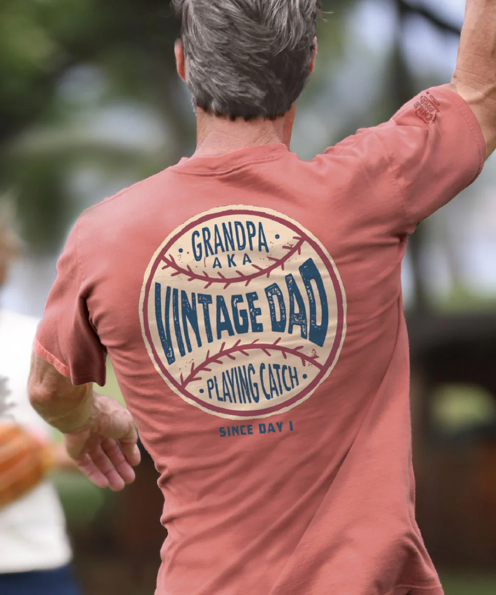 Vintage Dad - Chile Dyed Short Sleeve Crewneck T-Shirt - Image 2