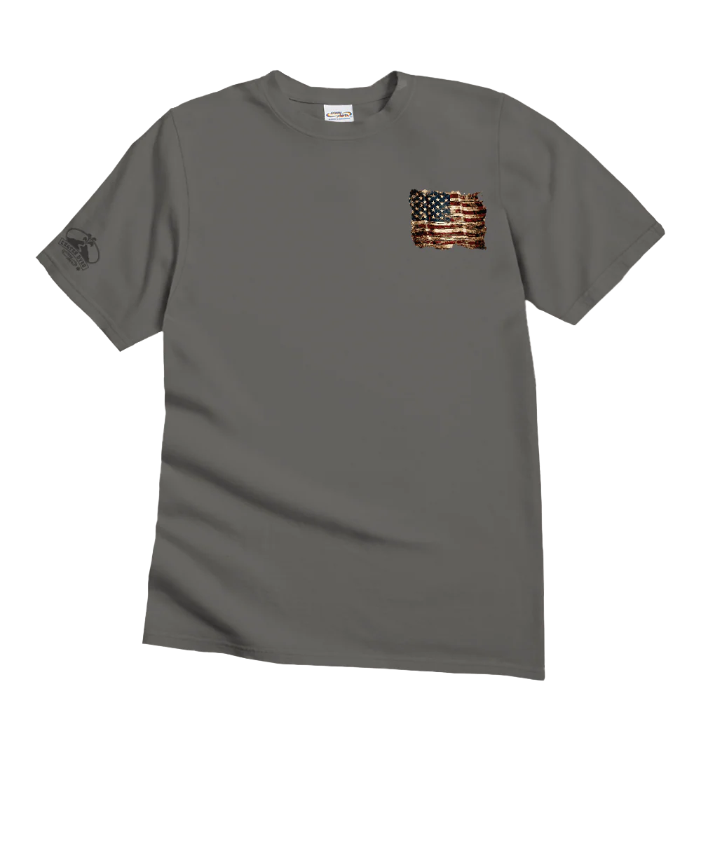 Vintage Flag - Crater Dyed® Short Sleeve Crewneck T-Shirt - Image 4