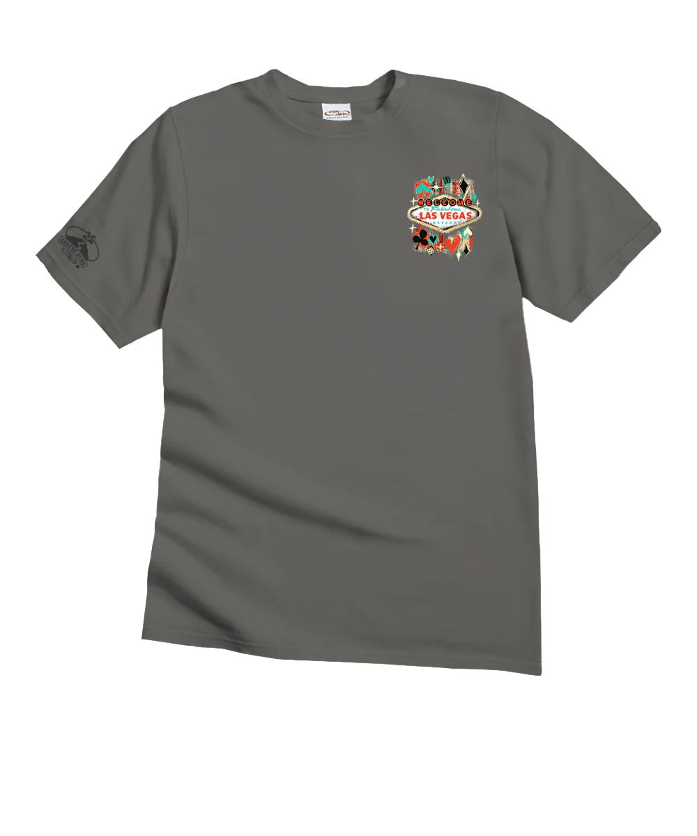 Vintage Vegas Sign - Crater Dyed® Short Sleeve Crewneck T-Shirt - Image 4