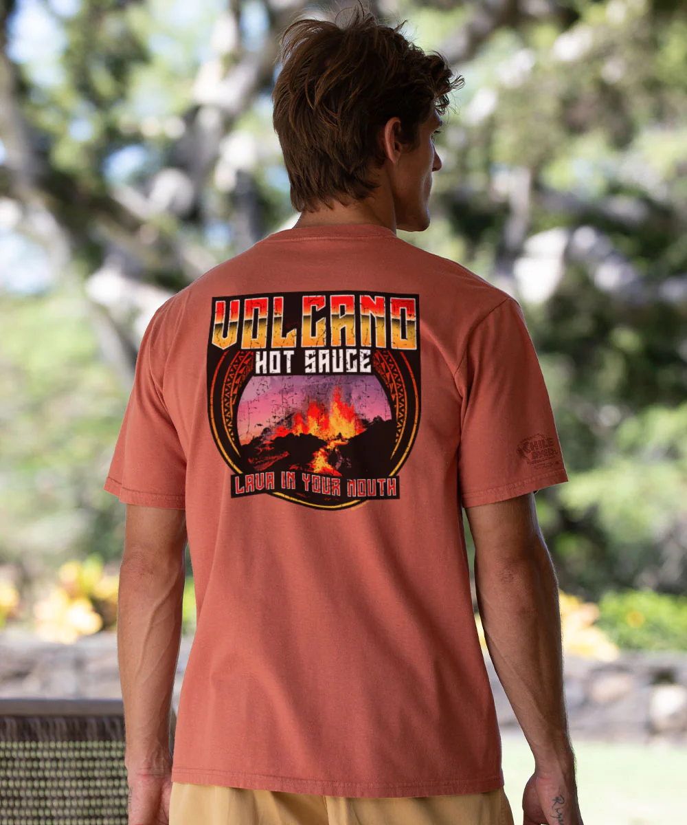 Volcano Hot Sauce - Chile Dyed Short Sleeve Crewneck T-Shirt - Image 2