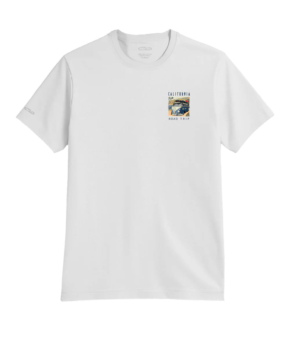 Volkswagen Cali Road Trip - White Short Sleeve Pima T-Shirt - Image 4