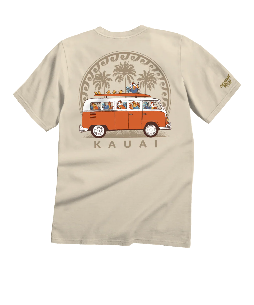 Volkswagen Chicken Van - Coconut Dyed Short Sleeve Crewneck T-Shirt