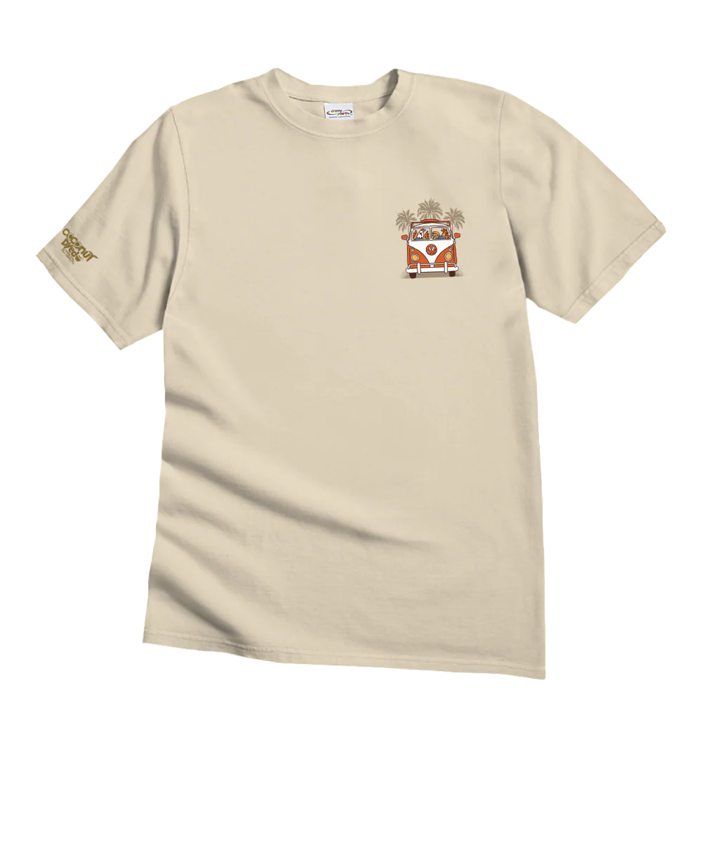 Volkswagen Chicken Van - Coconut Dyed Short Sleeve Crewneck T-Shirt - Image 4