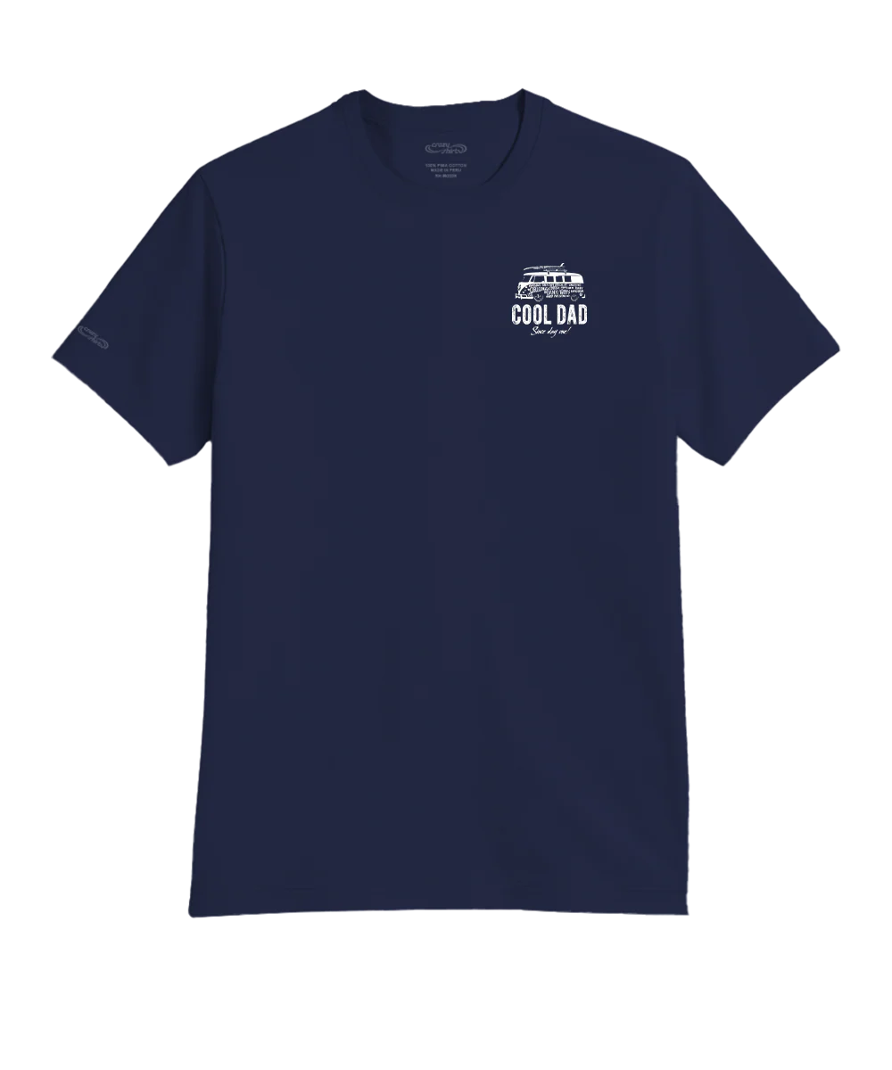 Volkswagen Cool Dad - Indigo Short Sleeve Pima T-Shirt - Image 4
