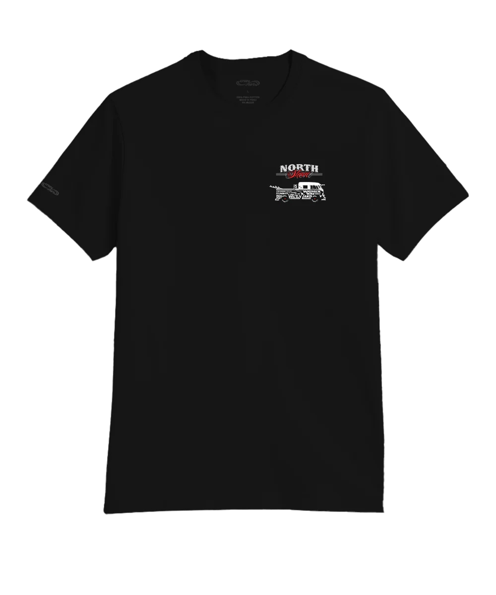 Volkswagen Cool Surf Van - Jet Black Short Sleeve Pima T-Shirt - Image 4