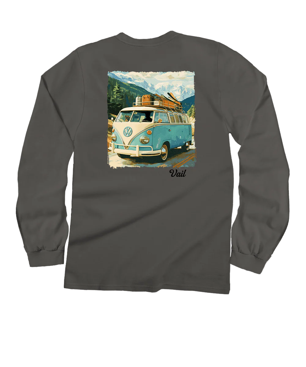Volkswagen Country Roads - Crater Dyed® Long Sleeve Crewneck T-Shirt