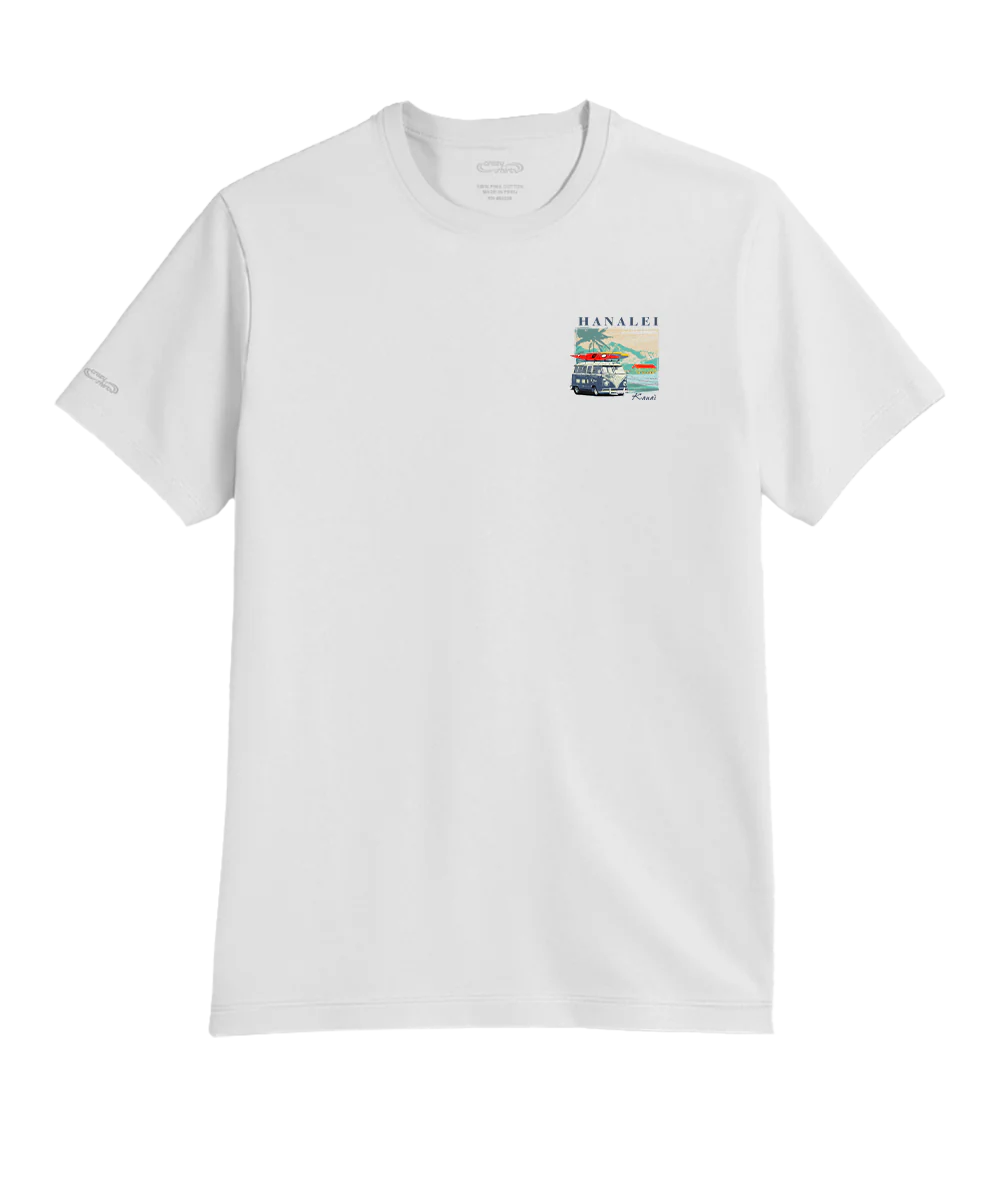 Volkswagen Hanalei Van - White Short Sleeve Pima T-Shirt - Image 4