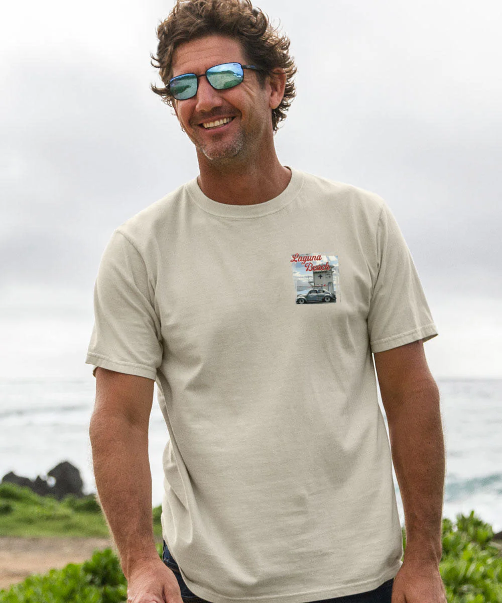 Volkswagen Laguna Beach Bug - Coconut Dyed Short Sleeve Crewneck T-Shirt - Image 3