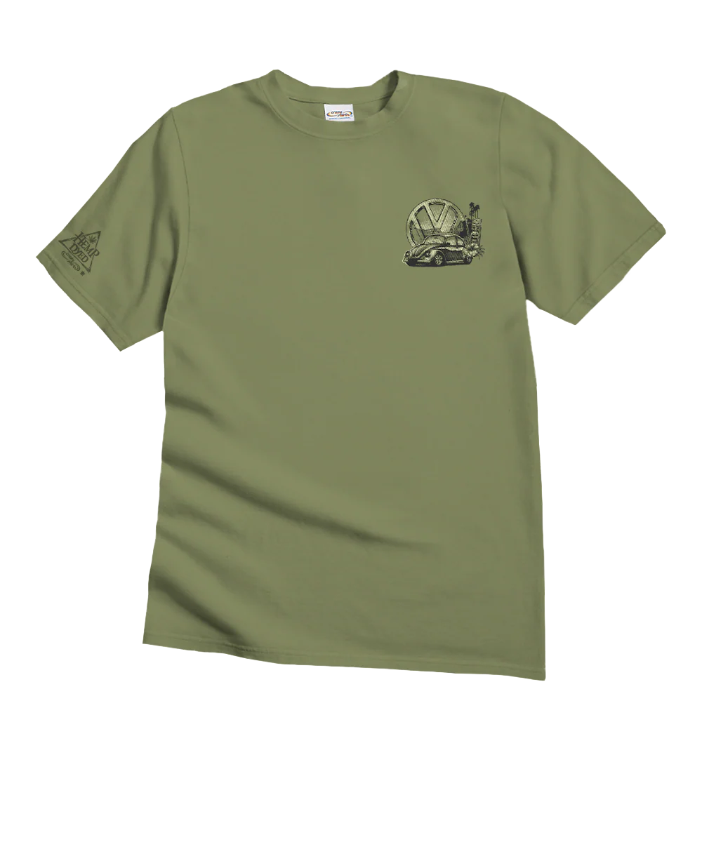 Volkswagen Sketch - Hemp Dyed Short Sleeve Crewneck T-Shirt - Image 4