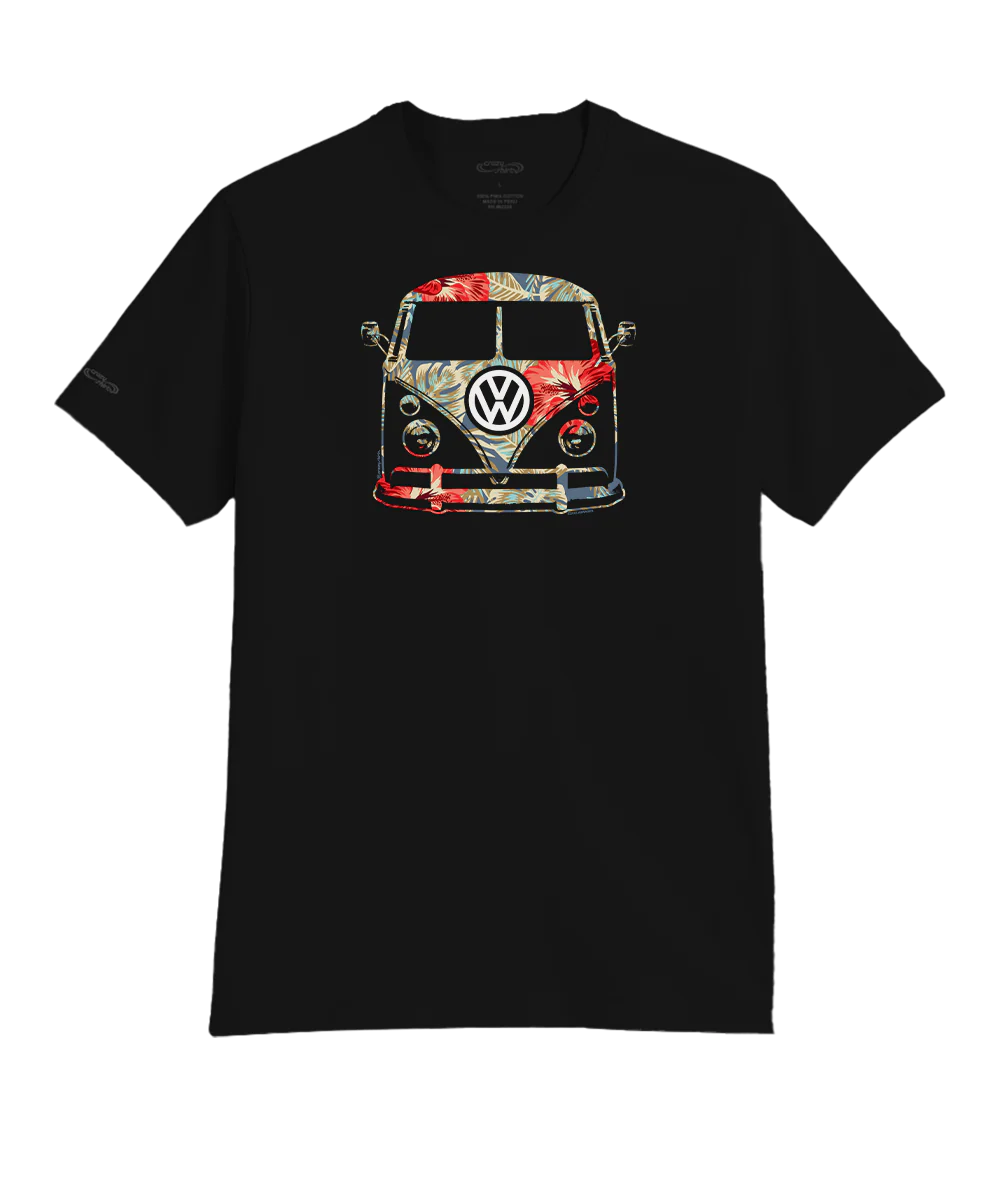 Volkswagen Tropical Ride - Jet Black Short Sleeve Pima T-Shirt