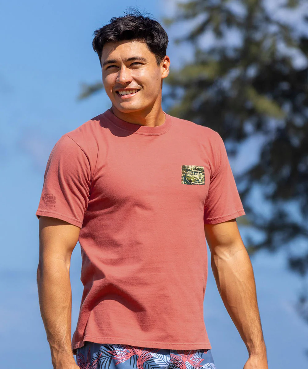Volkswagen Van Kailua Kona - Chile Dyed Short Sleeve Crewneck T-Shirt - Image 3