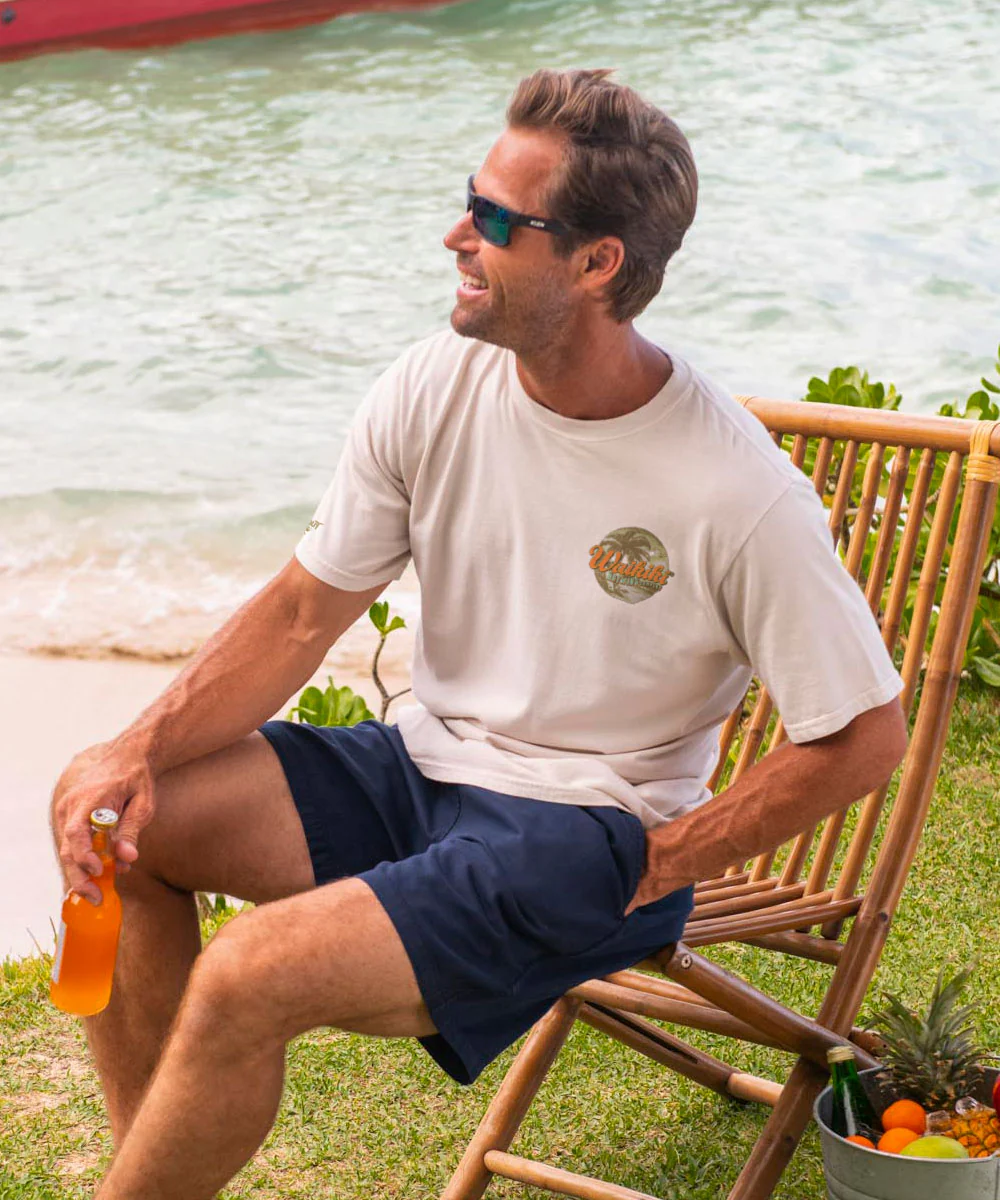 Waikiki Brewing Co Island Scenic - Coconut Dyed Short Sleeve Crewneck T-Shirt - Image 3