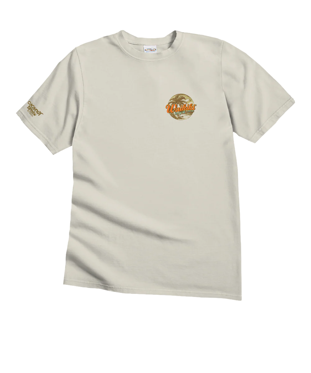 Waikiki Brewing Co Island Scenic - Coconut Dyed Short Sleeve Crewneck T-Shirt - Image 4