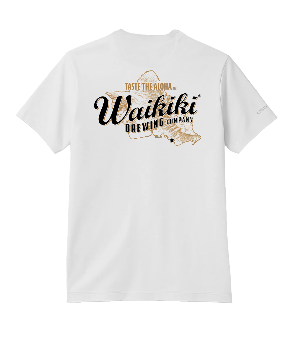 Waikiki Brewing Co Oahu - White Short Sleeve Pima T-Shirt