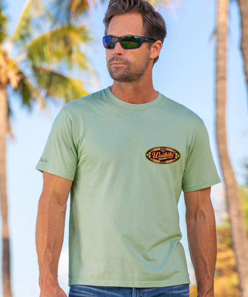 Waikiki Brewing Co - Seaglass Short Sleeve Crewneck T-Shirt - Image 3