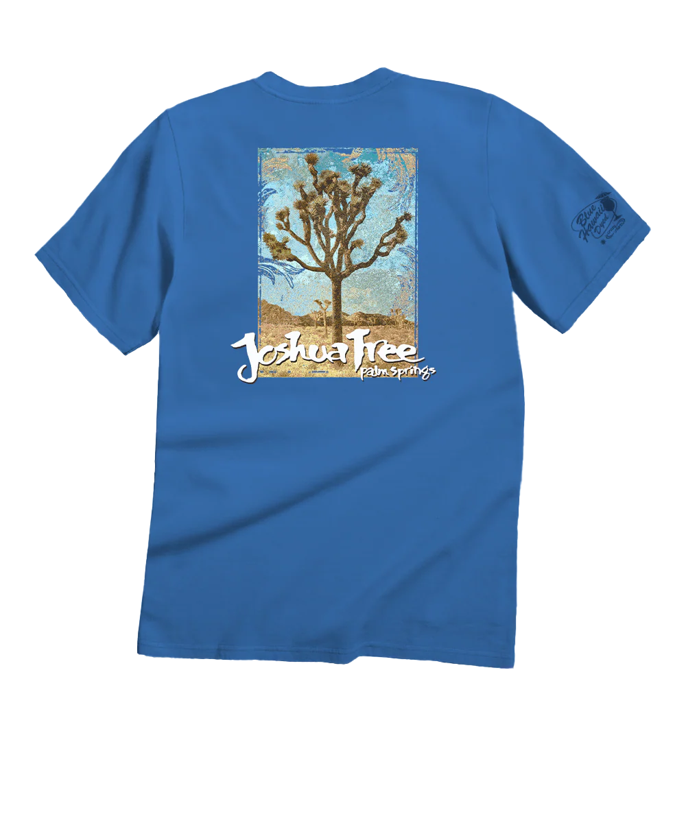 Weathered Joshua - Blue Hawaii Dyed Short Sleeve Crewneck T-Shirt