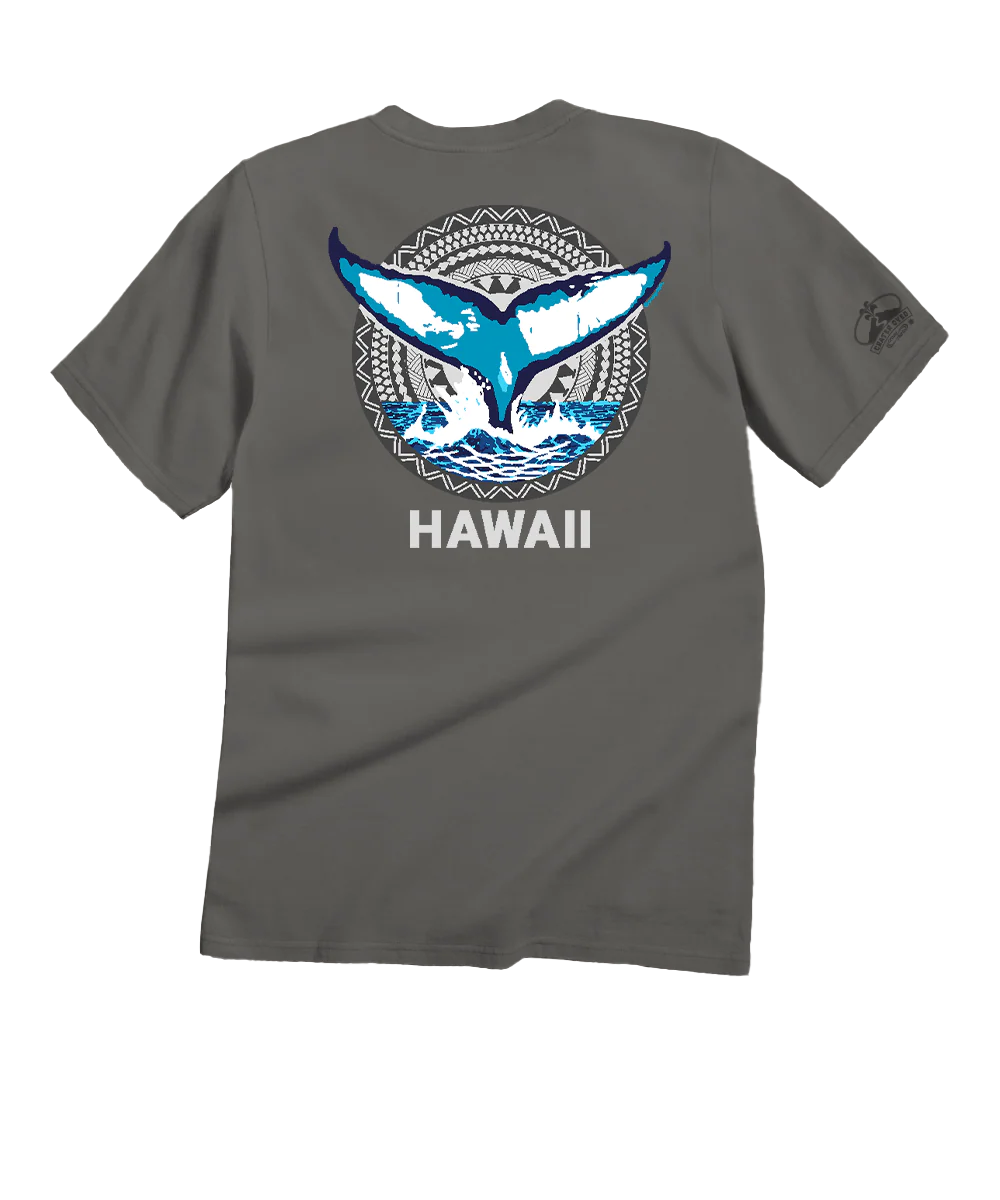 Whale Tail Circle - Crater Dyed® Short Sleeve Crewneck T-Shirt