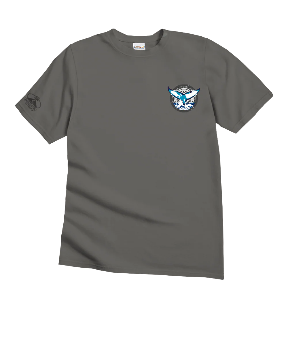 Whale Tail Circle - Crater Dyed® Short Sleeve Crewneck T-Shirt - Image 4
