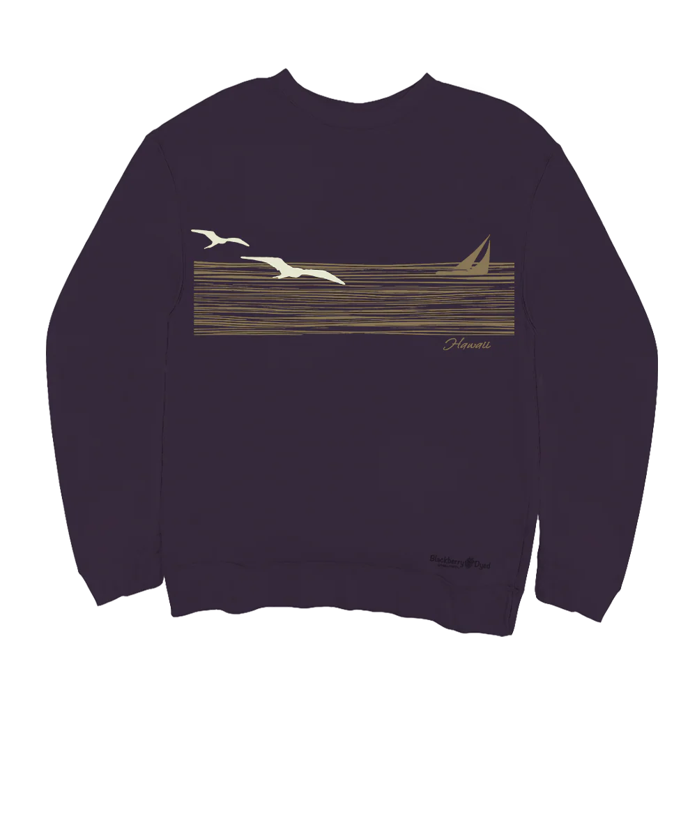 Wind And Sea - Blackberry Dyed Long Sleeve Sweatshirt