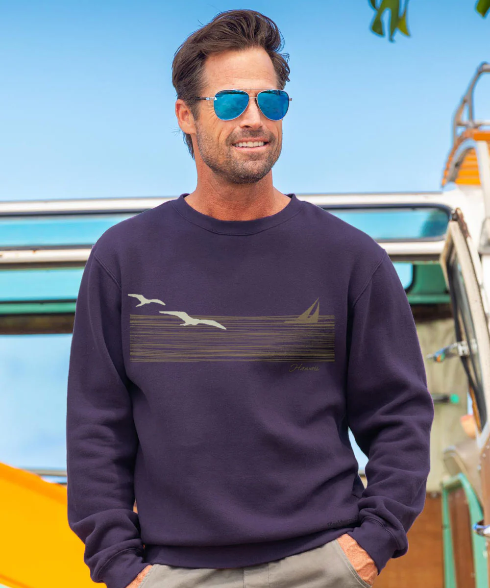 Wind And Sea - Blackberry Dyed Long Sleeve Sweatshirt - Image 2