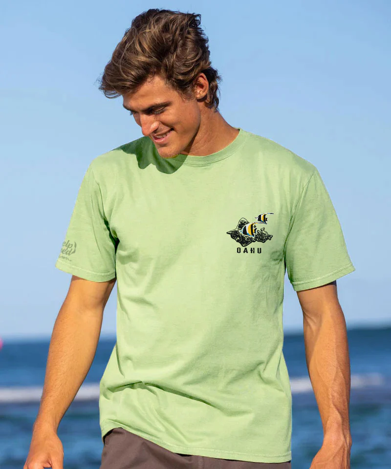 Wyland® Hanauma Bay - Kelp Dyed Short Sleeve Crewneck T-Shirt - Image 3
