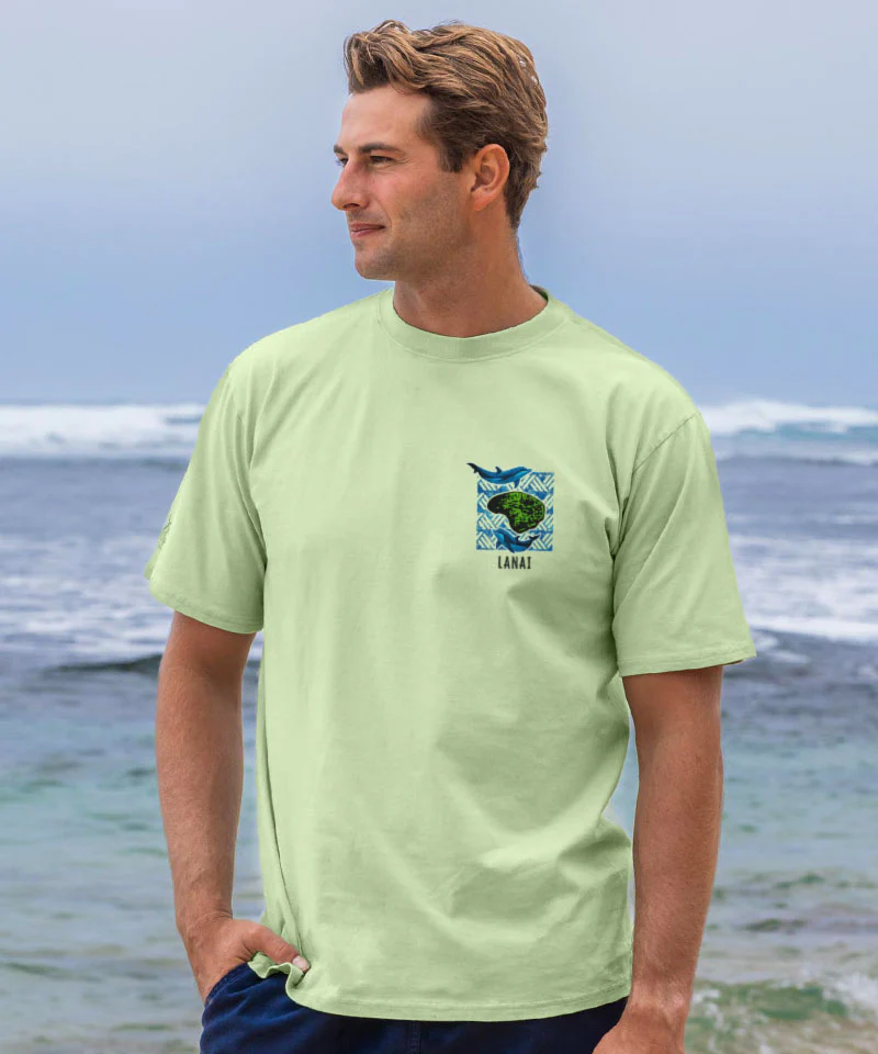 Wyland® Hulopoe Bay Reef - Kelp Dyed Short Sleeve Crewneck T-Shirt - Image 3
