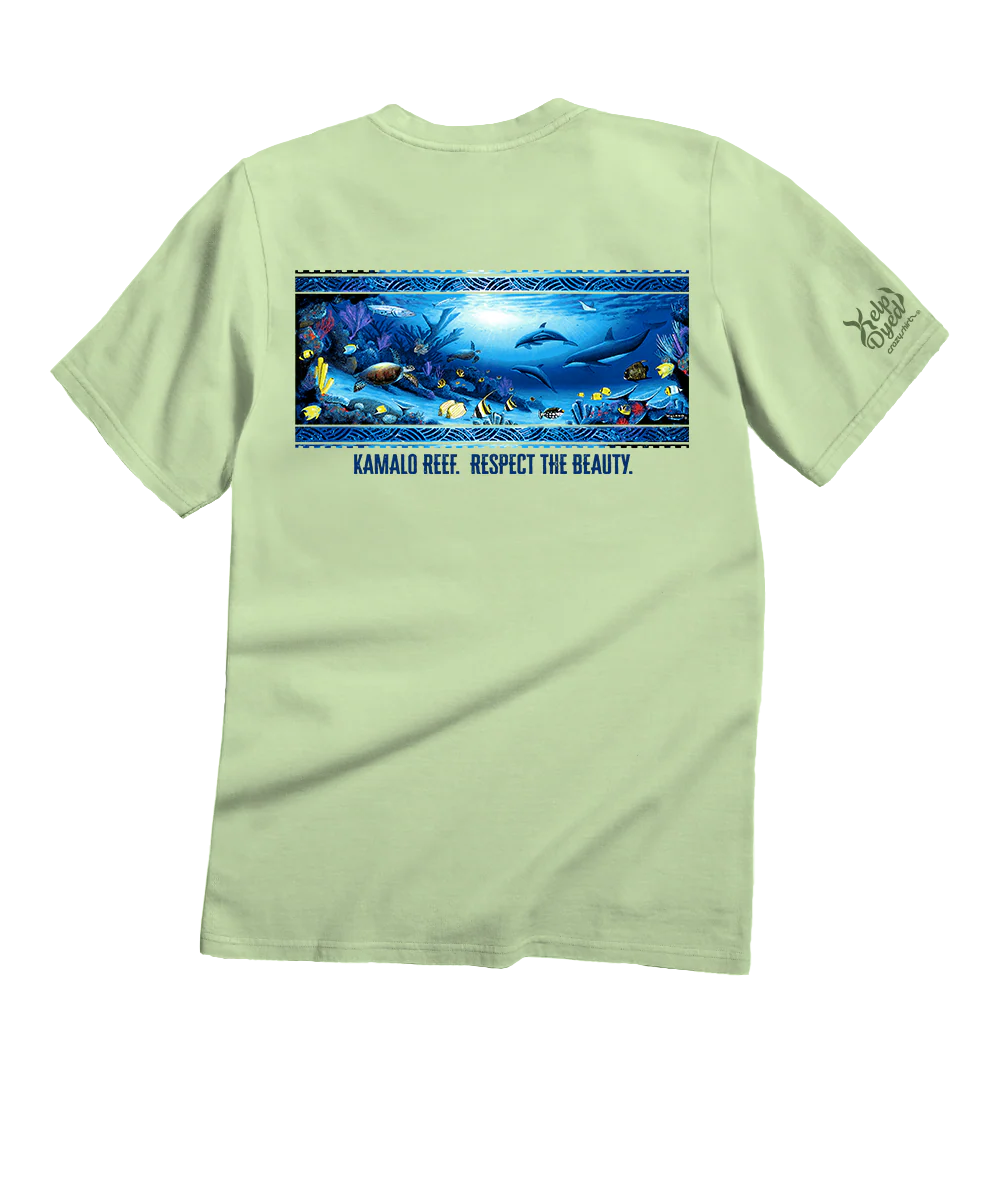 Wyland® Kamalo Reef - Kelp Dyed Short Sleeve Crewneck T-Shirt