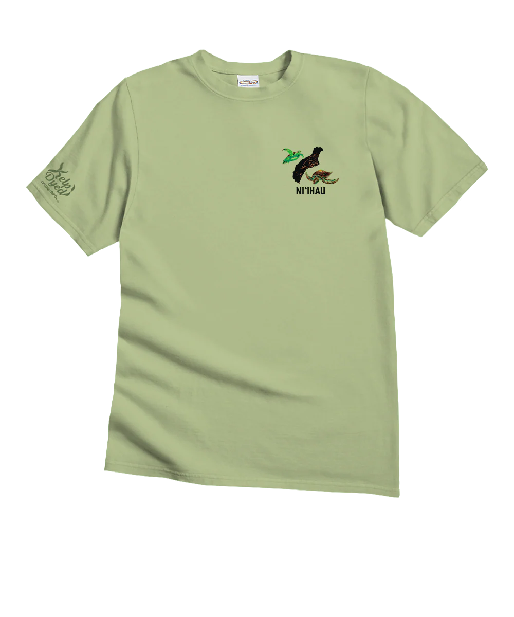 Wyland® Lehua Crater Reef - Kelp Dyed Short Sleeve Crewneck T-Shirt - Image 4