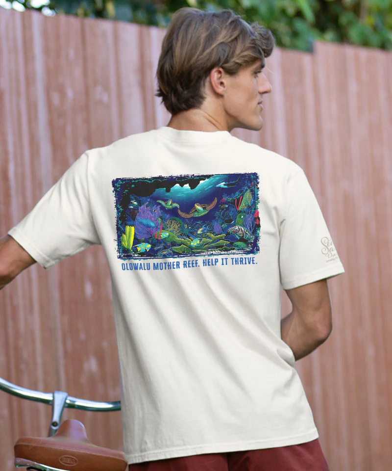 Wyland® Olowalu Reef - Sea Salt Dyed Short Sleeve Crewneck T-Shirt - Image 2