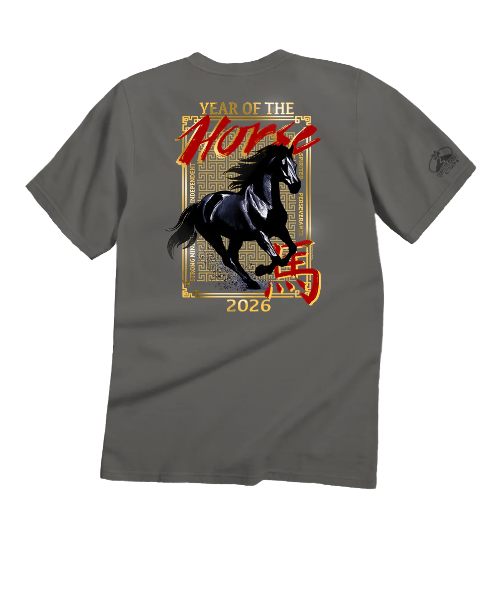 Year Of The Horse 2026 - Crater Dyed® Short Sleeve Crewneck T-Shirt