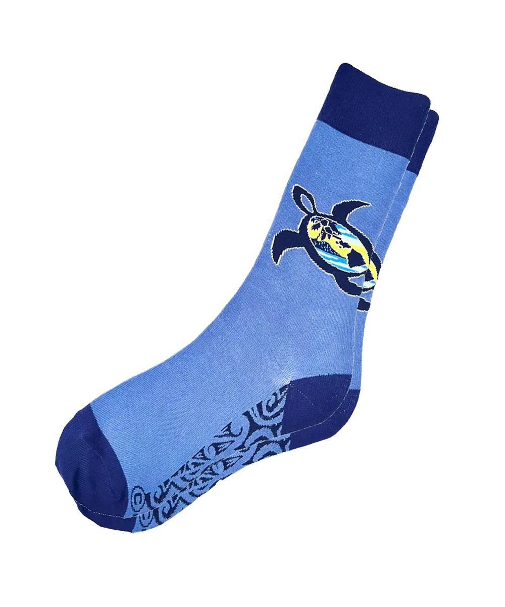 Paradise Honu - Graphic Cotton Crew Socks