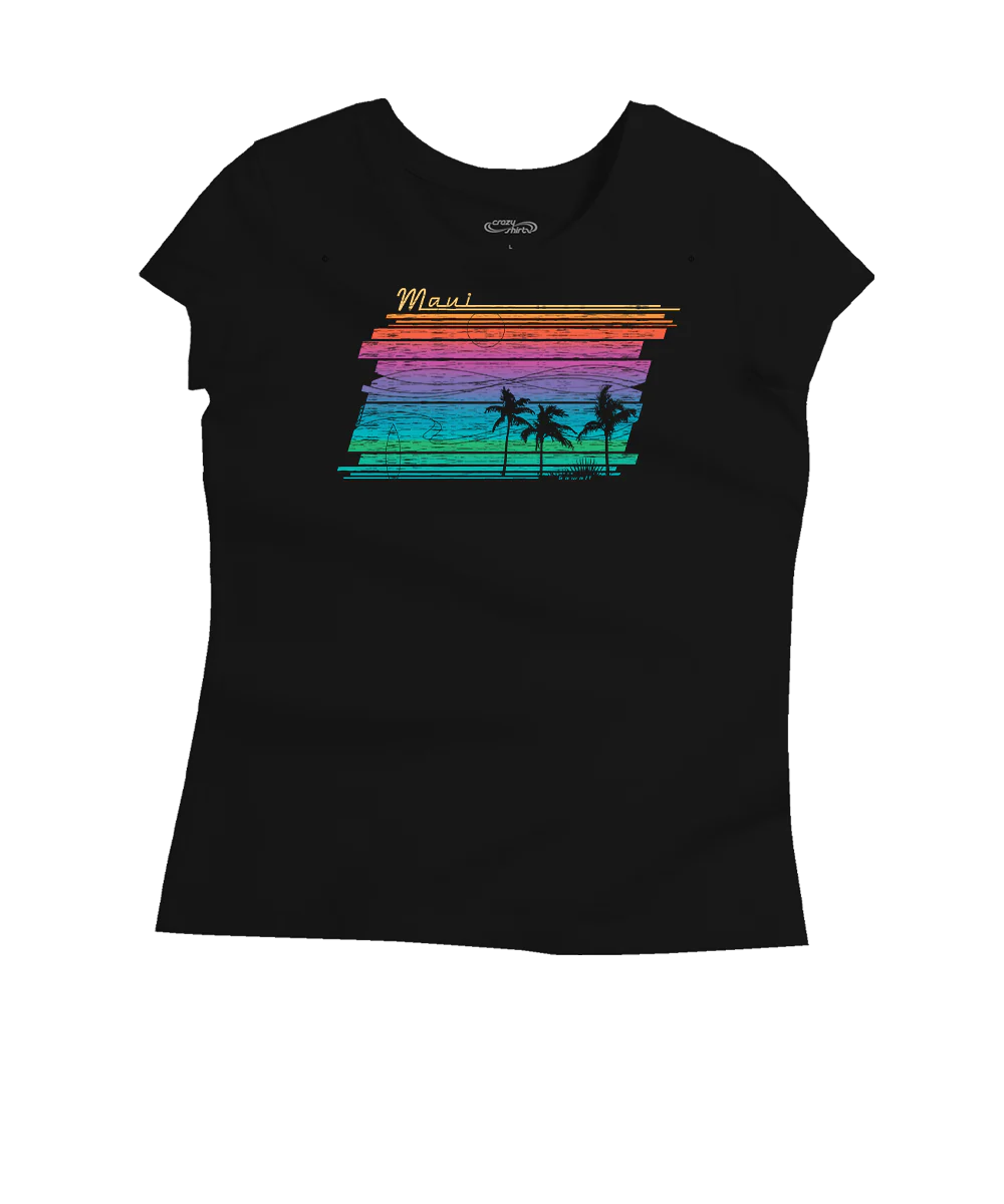 Abstract Beach - Jet Black Short Sleeve Pima T-Shirt