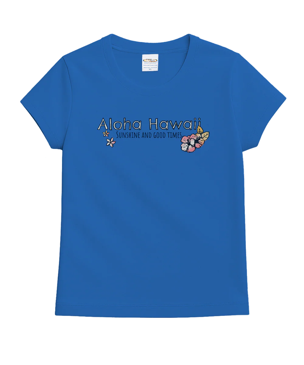 Aloha Hawaii Islands - Blue Hawaii Dyed Short Sleeve Crewneck T-Shirt - Image 4