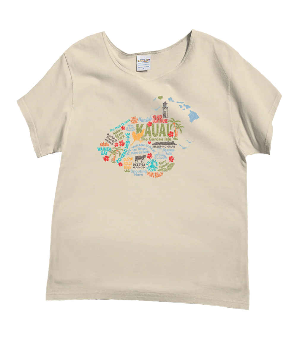 Best Of Kauai - Coconut Dyed Short Sleeve Scoop Neck T-Shirt