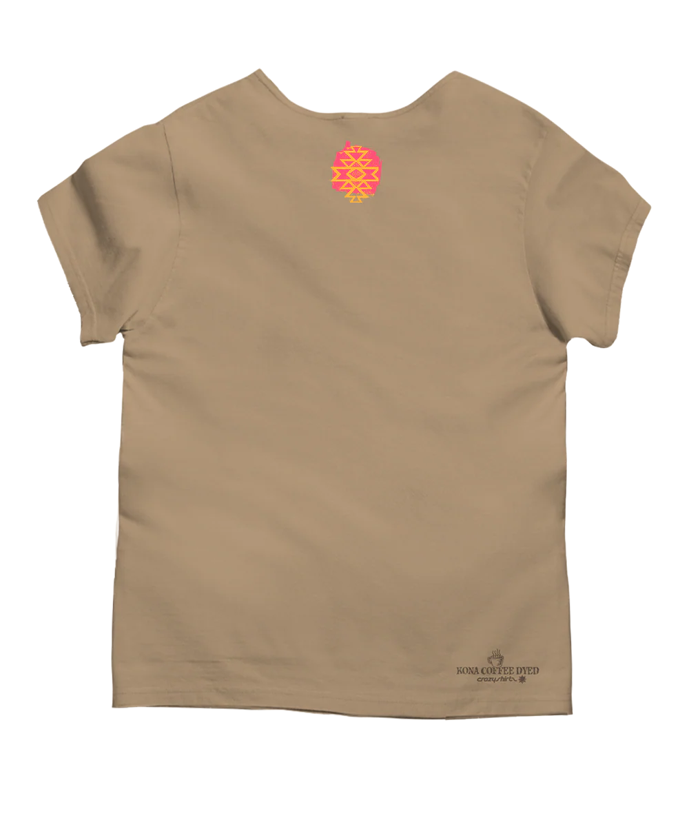 Bits Of Desert - Kona Coffee Dyed Short Sleeve Scoop Neck T-Shirt - Image 4