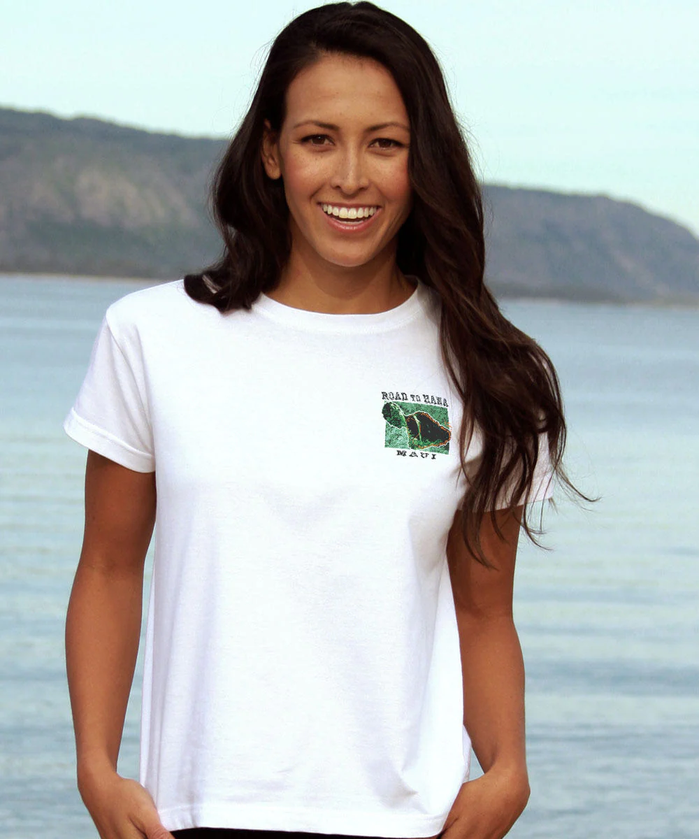 Crazy Road To Hana - White Short Sleeve Crewneck T-Shirt - Image 3