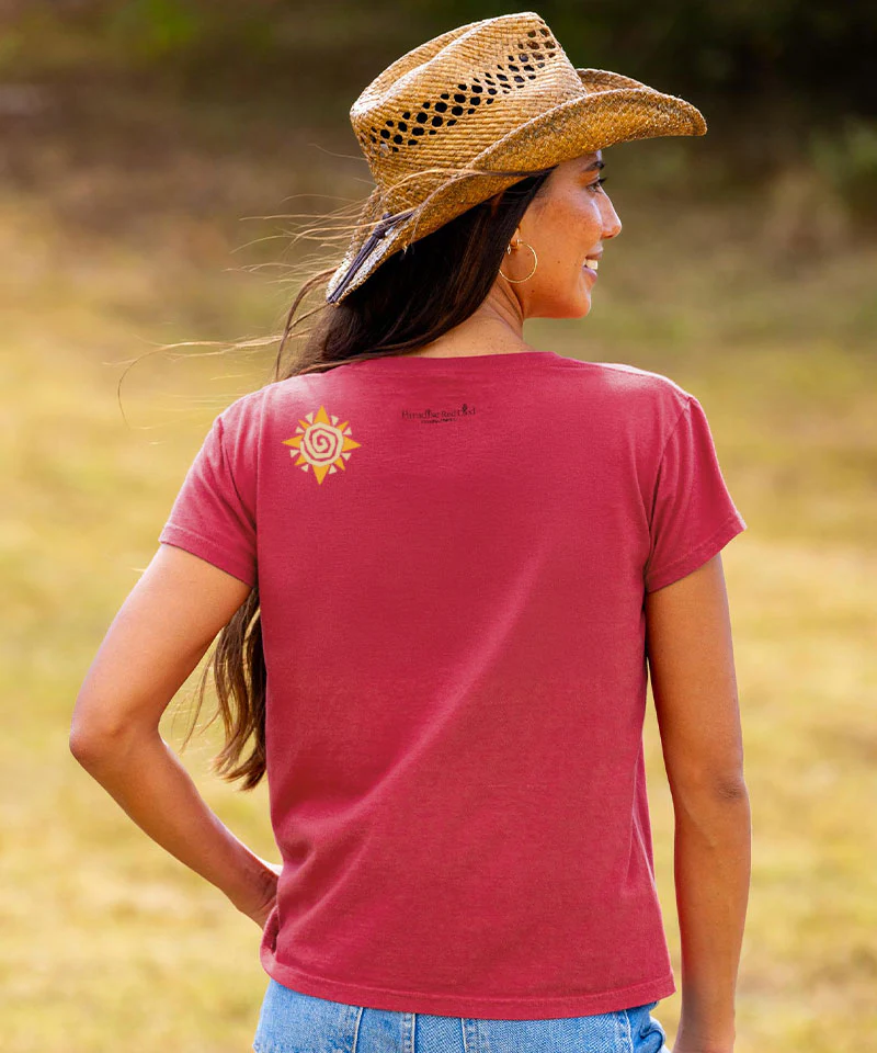 Desert Band - Paradise Red Dyed Short Sleeve Crewneck T-Shirt - Image 3