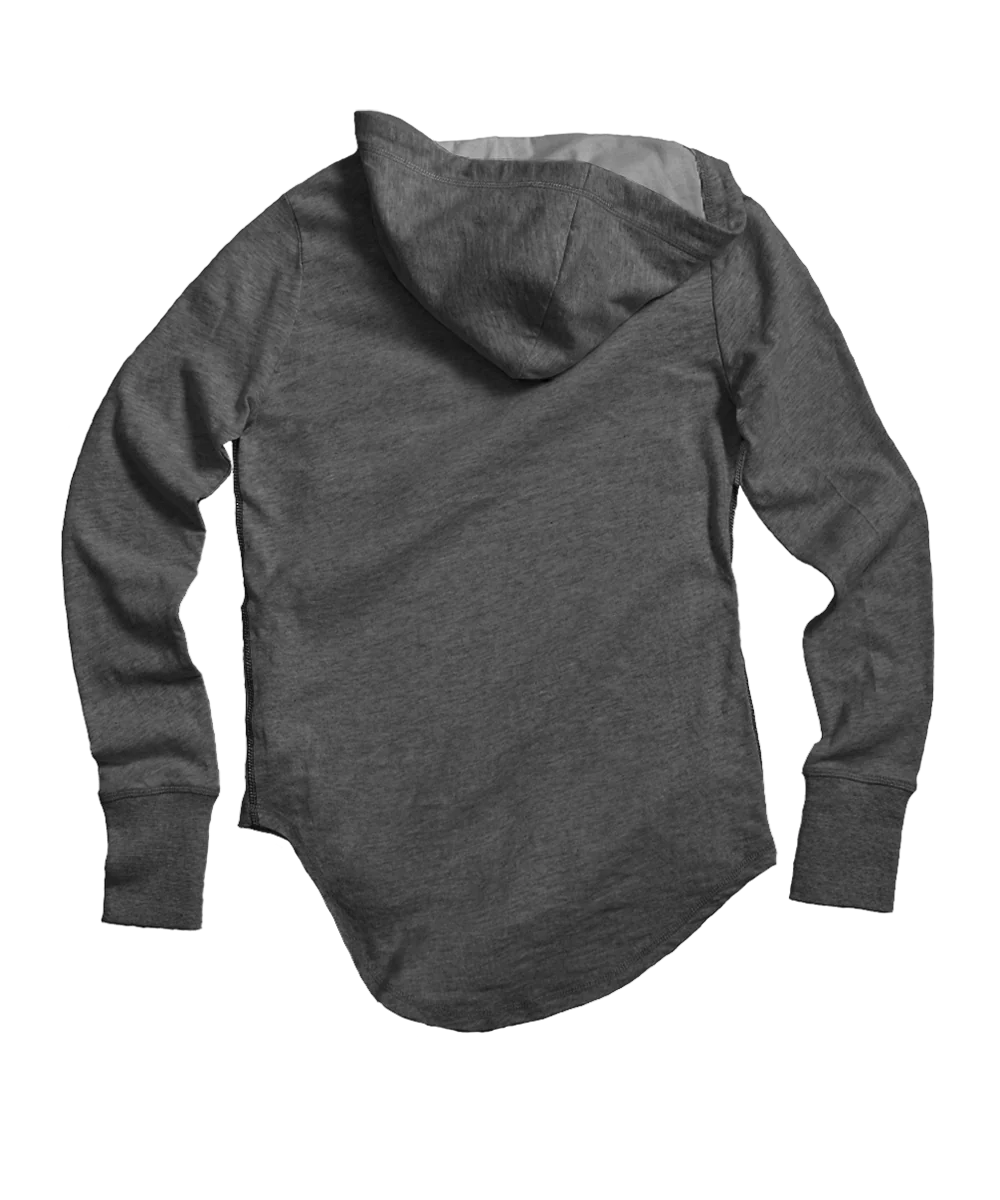 Desert Cactus - Gray Heather Long Sleeve Harmony Hooded T - Image 4