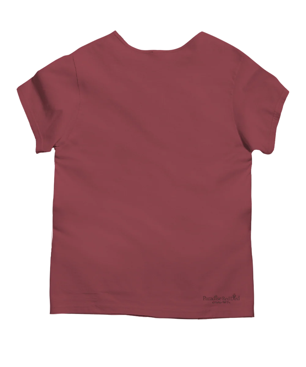 Desert Sunset - Paradise Red Dyed Short Sleeve Scoop Neck T-Shirt - Image 4
