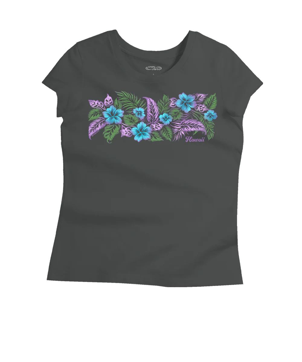 Elegant Floral Band - Graphite Short Sleeve Pima T-Shirt