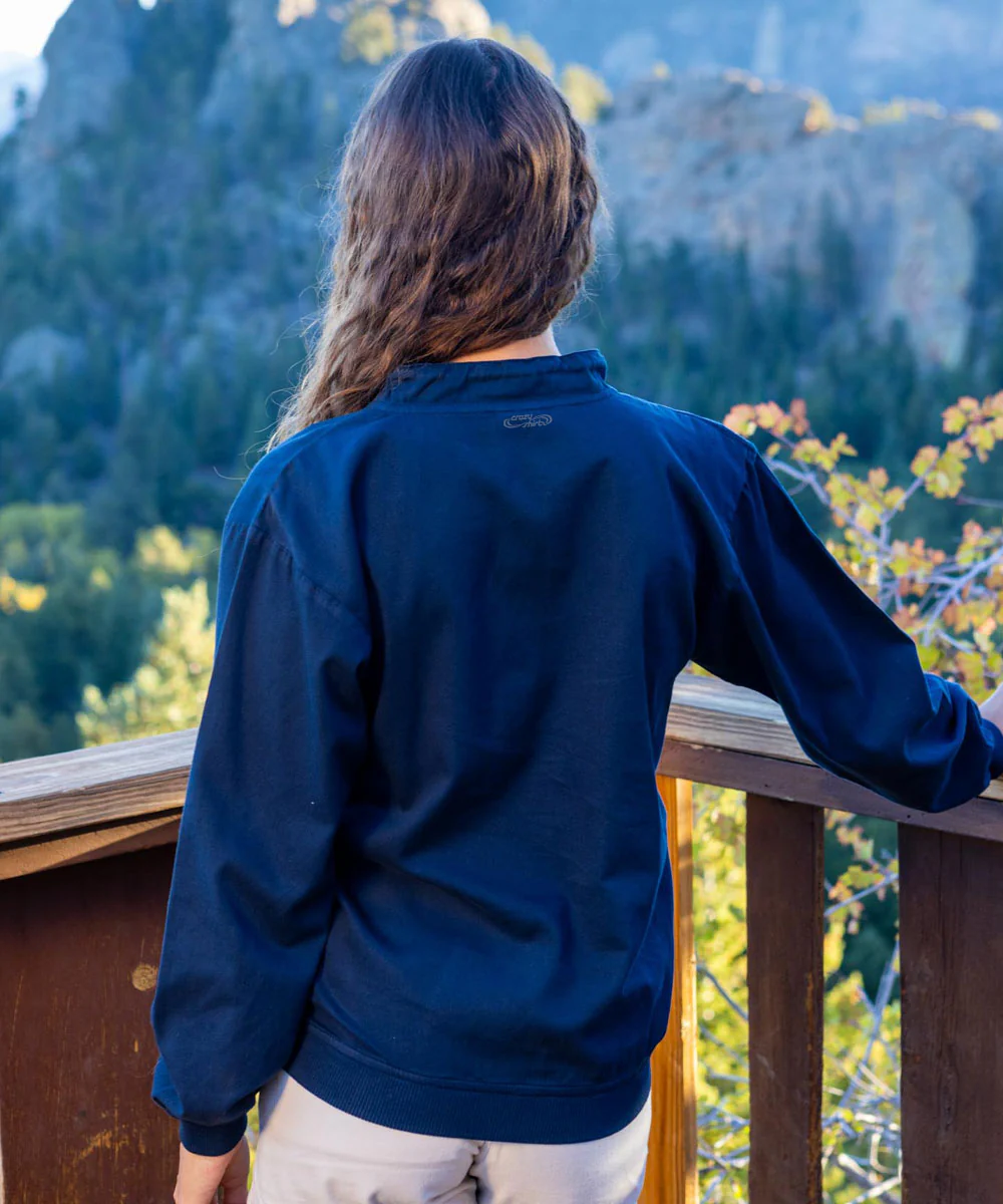 Fun Font - Navy Long Sleeve Lightweight Pullover - Image 3