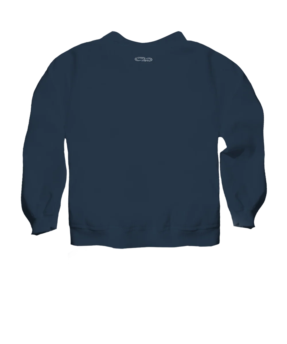 Fun Font - Navy Long Sleeve Lightweight Pullover - Image 4