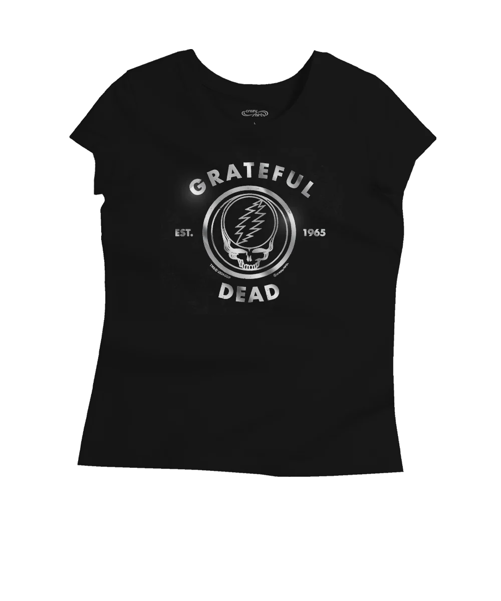Grateful Dead Steal Your Face EST. 1965 - Jet Black Short Sleeve Pima T-Shirt
