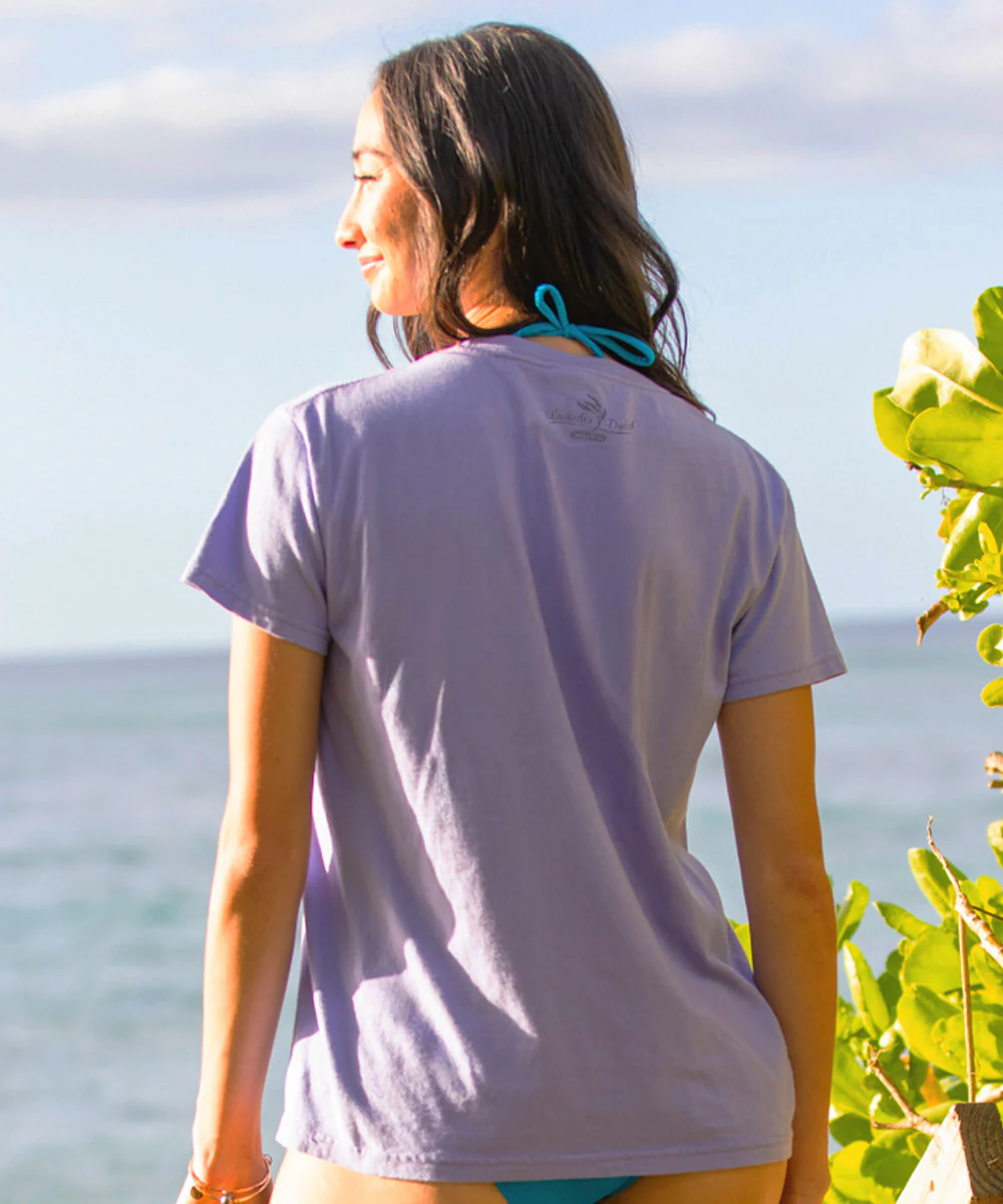 Hanalei Dream - Lavender Dyed Short Sleeve Crewneck T-Shirt - Image 3