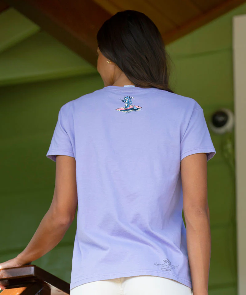 Hawaiian Humane Society Beach Claws - Lavender Dyed Short Sleeve Crewneck T-Shirt - Image 3